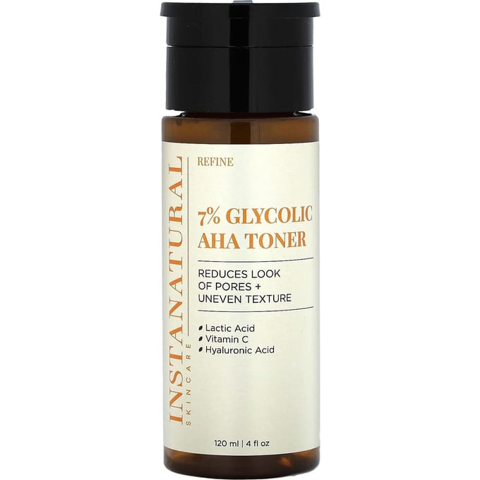 InstaNatural, Tonique AHA Glycolique à 7%, 4 fl oz (120 ml) white