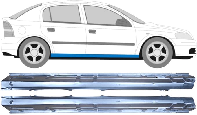 Volledige dorpel voor Opel Astra G 1998-2009 / Links + Rechts / Set