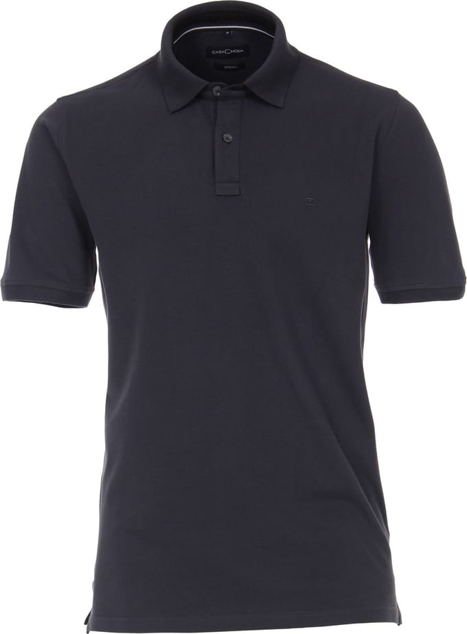 CASA MODA comfort fit poloshirt - stretch - antraciet grijs