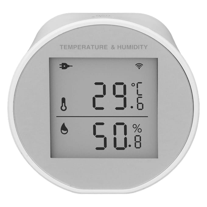 Binnentemperatuur Vochtigheidssensor Slimme Kamer Digitale Hygrometer met Duidelijk Scherm voor Garage gray