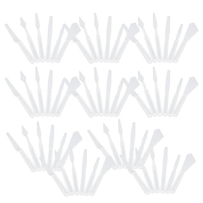 Polymeerklei Plastic Snijmes Aardewerk Keramiek Sculptuurmes 6 stuks x 10 Set white