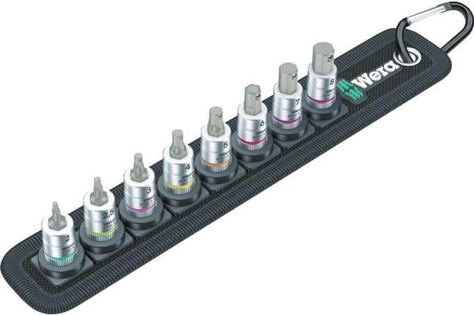 Bitset met houderfunctie en 1/4"-aandrijving – 8-delige set