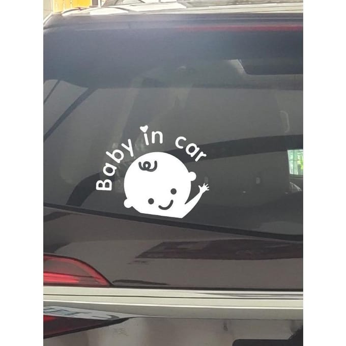 1 pièce Autocollant de voiture en feuille one-size blanc