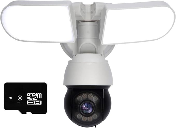Beveiligingscamera Buiten - Wegbewaking Camera - Huisbewaking - Slimme Detectie - 1600LM - Zwart