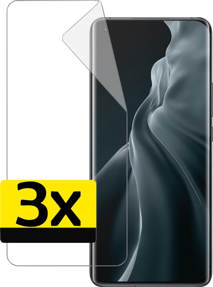 Screenprotector - Folie Geschikt voor Xiaomi Mi 11 - 3 Stuks - Ultra Clear - Bescherm Folie - Soft TPU - Screen Protector