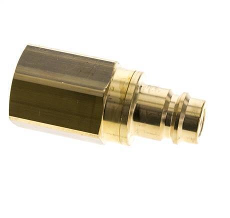 Messing DN 19 Luchtkoppeling Insteeknippel G 1 inch Binnendraad Double Shut-Off - CLP19-F-B-SV-100