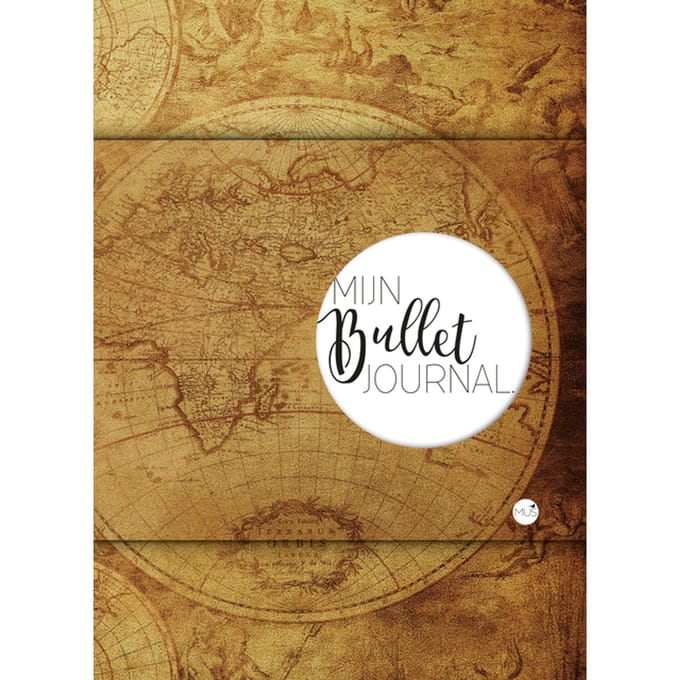 Mijn bullet journal wereldkaart dots 240 pagina's