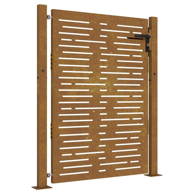 vidaXL - Poort - 100x125 - cm - vierkant - cortenstaal