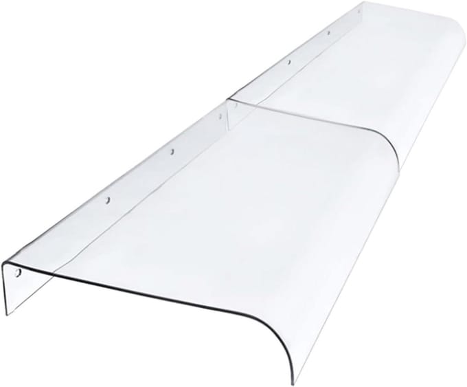 Gebogen Luifel - Regenkap Deur - Huis Beschermen - Stil Polycarbonaat - 200cm - Transparant