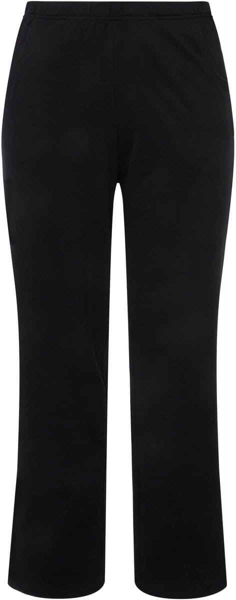 Ulla Popken - Dames - Joggingbroek rechte pijpen elastische band - Zwart - Maat 46+