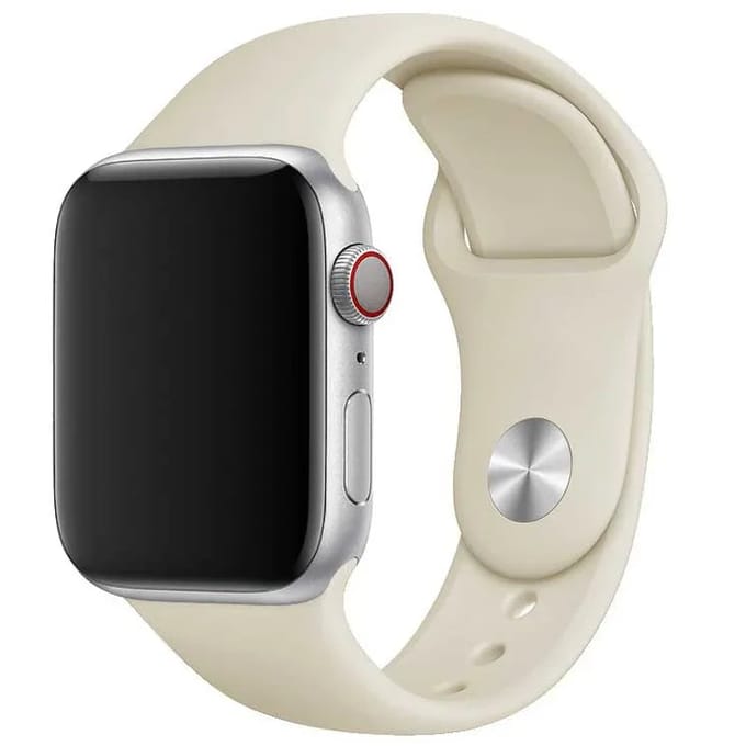 2+1 | Apple Watch Bandje Teyra - Siliconen - Antiekwit
