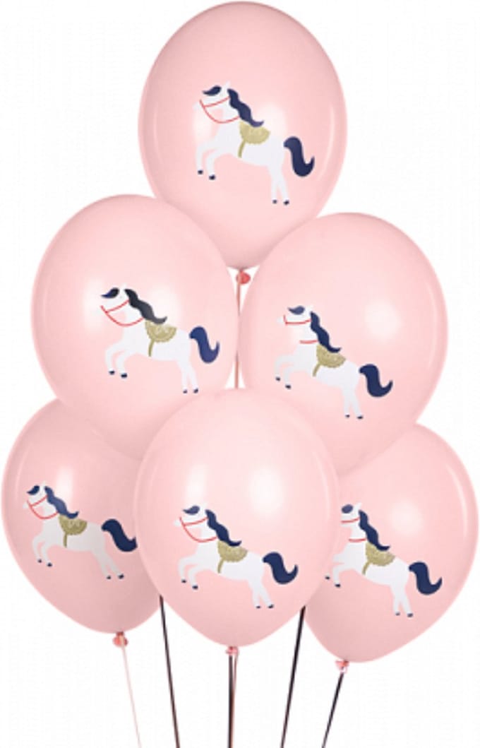 PartyDeco - Partydeco ballonnen - Paarden (6 stuks)