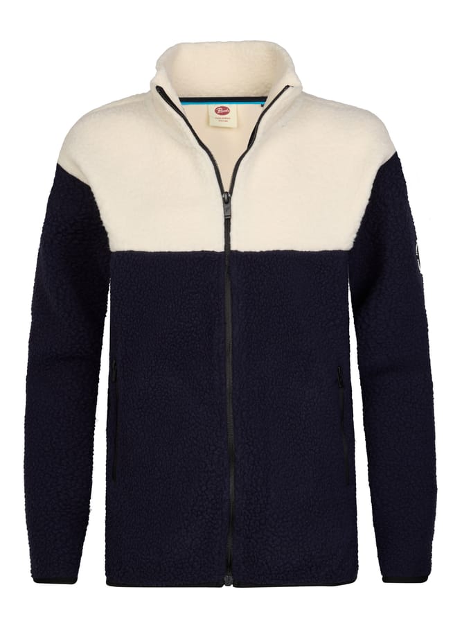 Petrol Industries - Jongens Teddy jack met rits forgehaven - Blauw - Maat 152