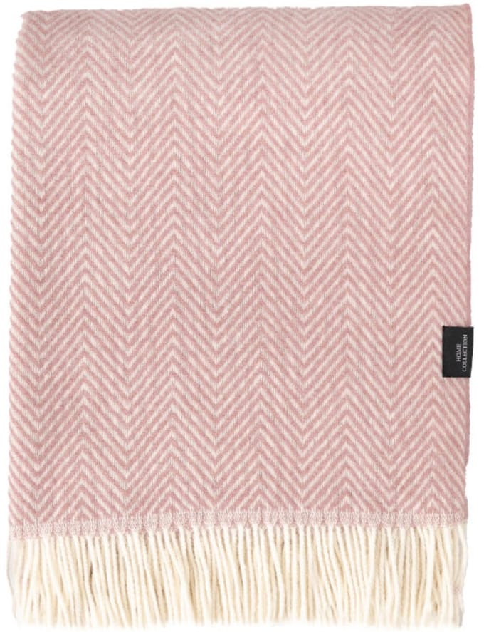WOOOL Plaid - Manhattan (Roze) - 140x200cm - 100% Wol
