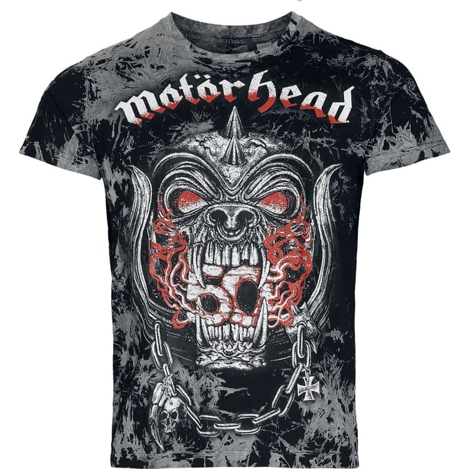 Motörhead T-shirt - Warpig Flames - M - voor Mannen - donkergrijs