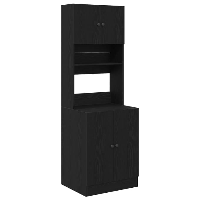vidaXL - Keukenbuffet - Zwart - Eiken - 60 - x - 50 - x - 180 - cm
