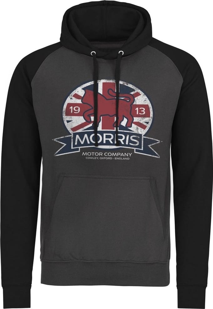 Morris Motor Co. England Baseball Hoodie donkergrijs-zwart