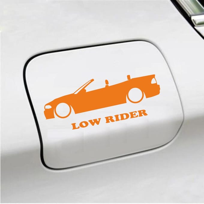 Bumpersticker - Low Rider - 7 X 18 - Oranje