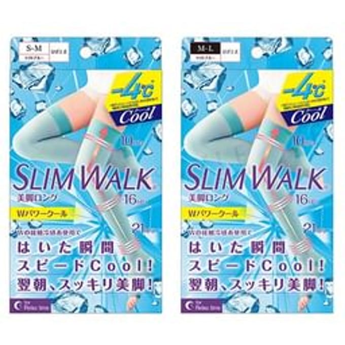 Slim Walk - Cooling Sleep Compression Open-Toe Socks 1 pair - Blue - M-L