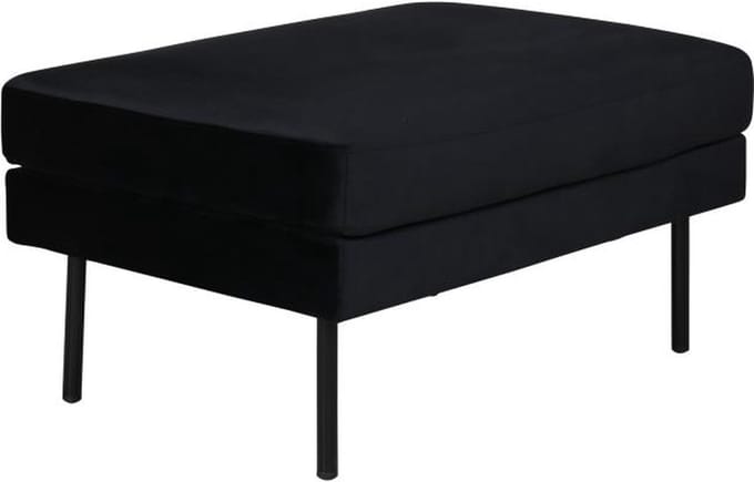 Svea - Rio hocker - velvet - zwart