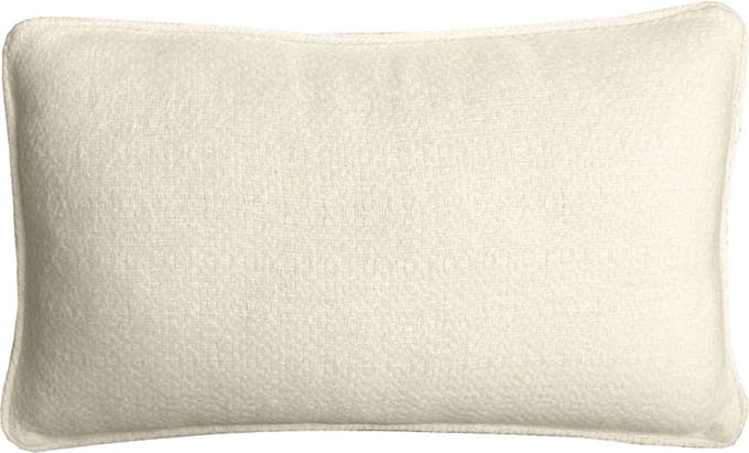 Abbey white structure recycled wool rectangle cushion