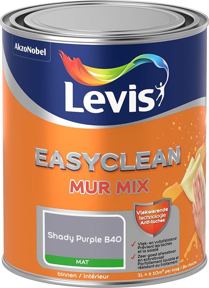 Levis - Easyclean Mur Mat Mix - Shady Purple B40 - Mengverf - 1 L