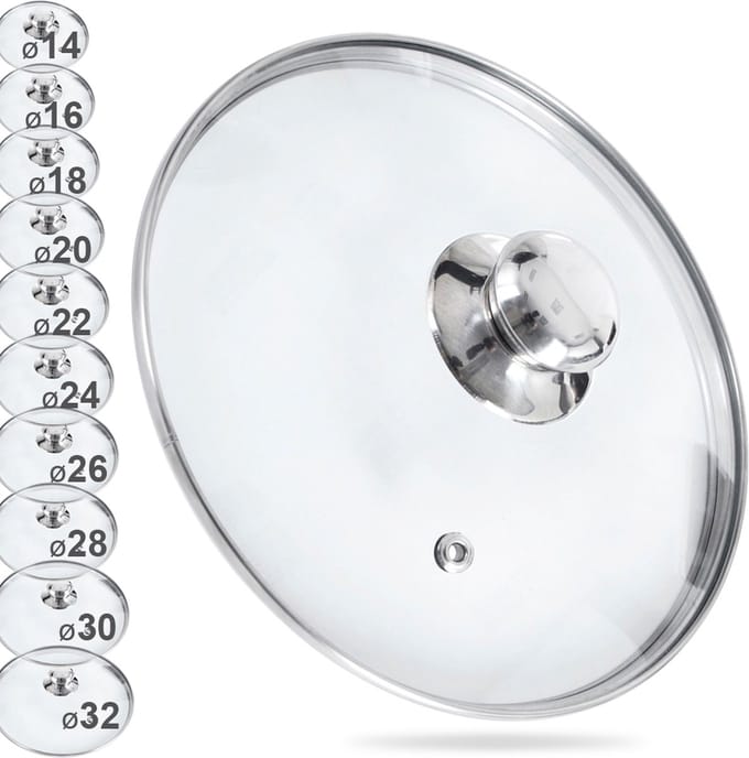 Deksel Glas 26 cm - Pannendeksel - Pandeksel - Potdeksel
