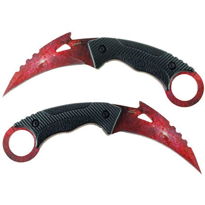 X-treme fixed karambit fire red