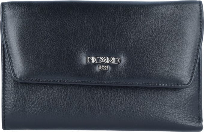 PICARD Leren Portemonnee Bingo Flap Wallet Black Zwart