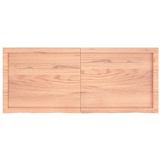 vidaXL - Tafelblad - 120x50x(2-4)cm - behandeld - massief - eikenhout - lichtbruin