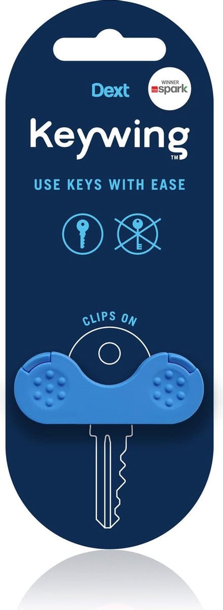 Keywing sleutelhulp - blauw - hulpmiddel voor artritis - betere grip - meer kracht