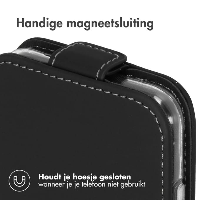 Accezz Hoesje - Geschikt voor Apple iPhone XR - Flipcase - Zwart
