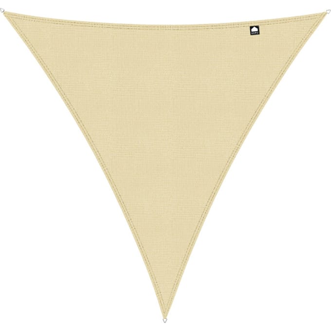 Kopu® Schaduwdoek Driehoek 360x360x360 cm - 280 grams Waterdoorlatend - Creme