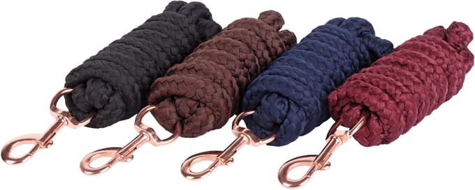 Halstertouw Soft Musketon Rosegold 1.8m