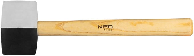 NEO Serie - Rubberhamer - 58 mm - 450 g - Zwart/Wit Gummi