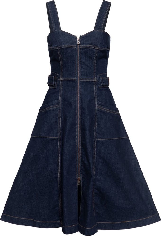 Queen Kerosin Damen Swing Kleid Denim-L