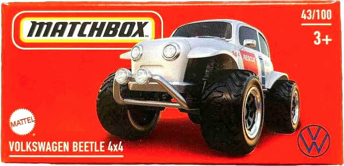 VOLKSWAGEN BEETLE 4x4 43/100 MATCHBOX 1:64 POWER GRABS MBX