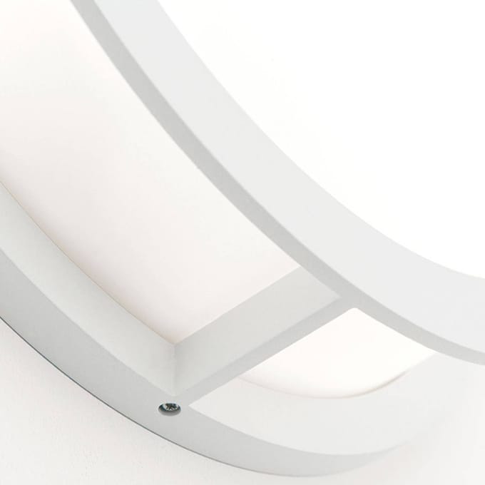 ORION Buitenwandlamp Henry, Ø 30cm wit