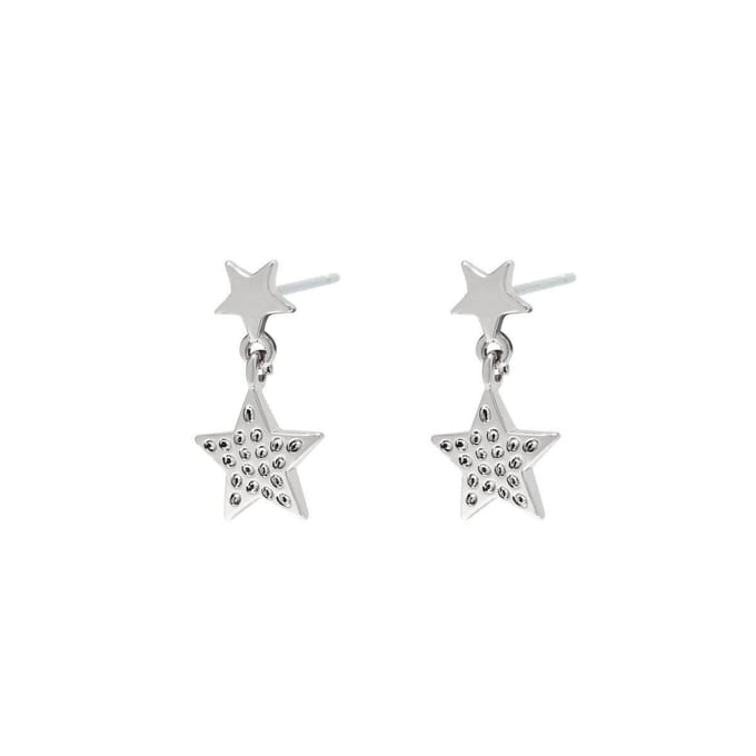 Yehwang Oorbel ster hammerd zilver 0287716-101