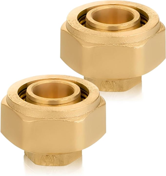 Schroeffittingsstoppen 25mm - aluminium composietbuis - messing klemringschroefverbinding
