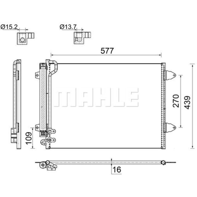 Condensator, airconditioner MAHLE AC 666 000S