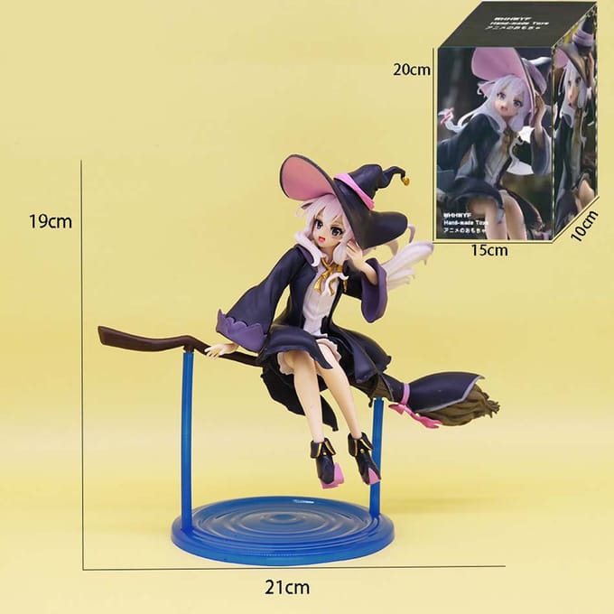 Vendu Figure d'Anime de Witch Elaina Sorcière Errante Le Voyage d'Elaina Figurine d'Action PVC Modèle de Collection Jouets Cadeaux de Noël black