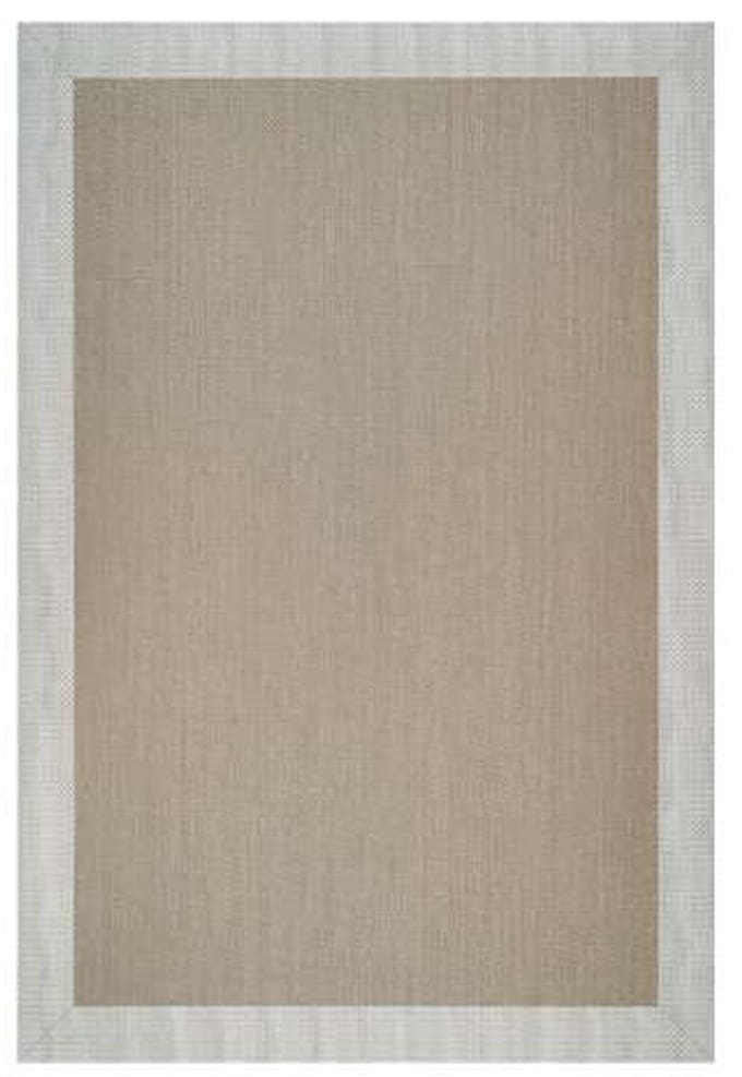 Storesdeco Premium vinyl vloerkleed, antislip, binnen/buiten – beige Wit,60 x 200 cm