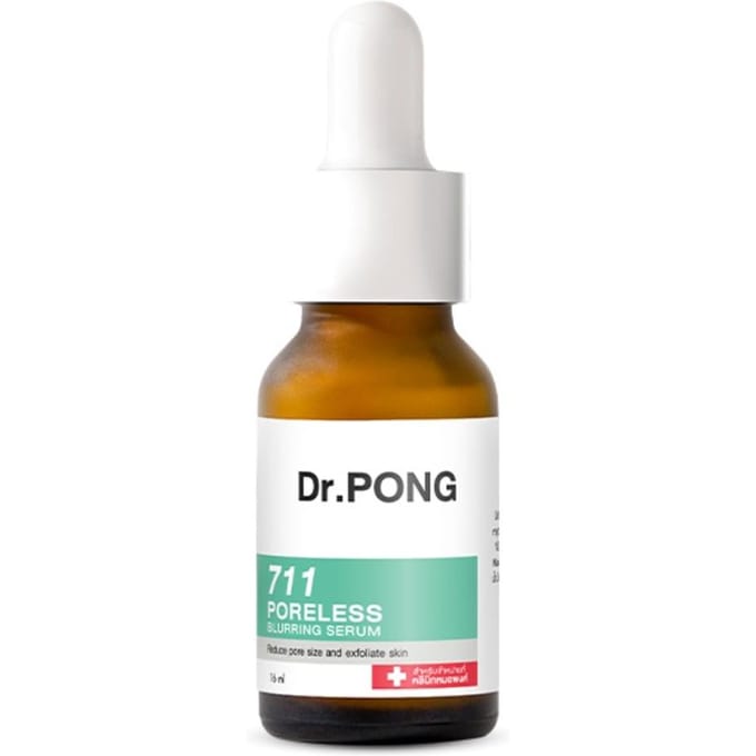 Dr.PONG+ 711 Poreless Blurring Serum, Niacinamide, Glycolzuur, ZinkPCA, 16 ml. x 1 / 3 st 16 ml. white