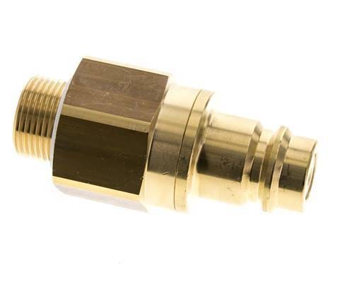 Messing DN 19 Luchtkoppeling Insteeknippel G 3/4 inch Buitendraad Double Shut-Off - CLP19-M-B-SV-034