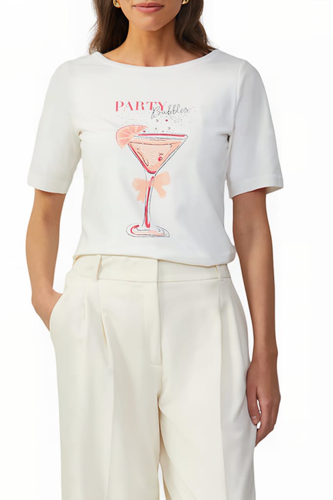 s.Oliver  T-shirts Off-white Taglia: 40 | Maglie Sportivi Outlet | Donna | Bianco