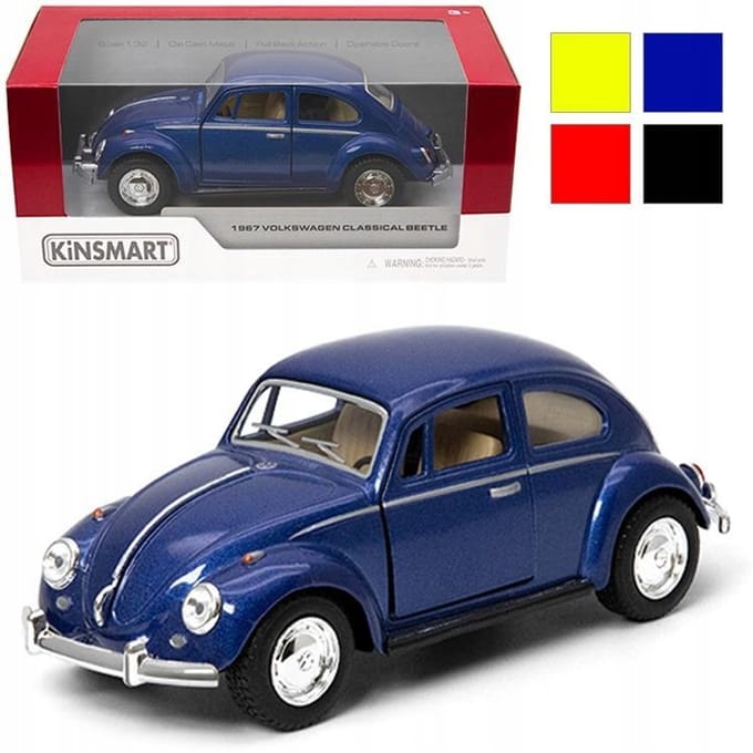 Kinsmart Volkswagen Kever Klassiek Modelauto 1:32 Pull Back