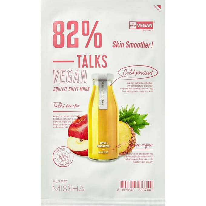 MISSHA - Talks Vegan Squeeze Sheet Mask - 7 Types Skin Smoother