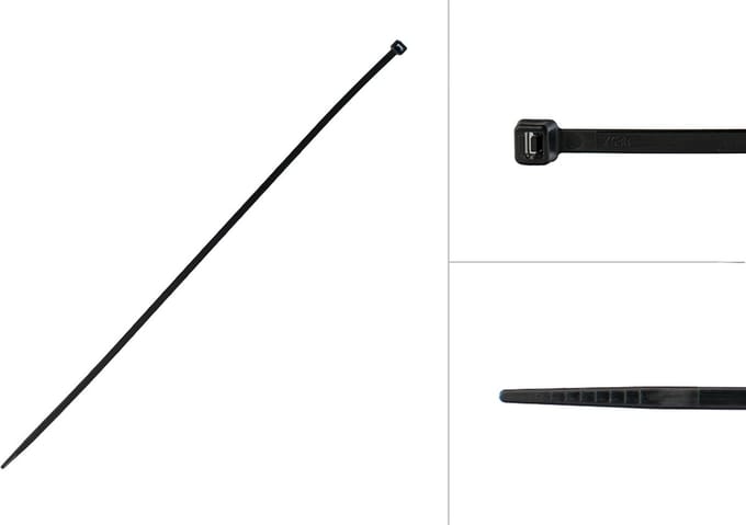 Wovar Tyraps Zwart 370 x 4.8 mm | 100 stuks