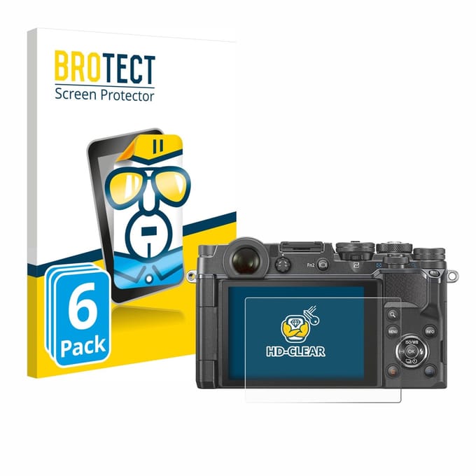 BROTECT - Screenprotector voor Olympus PEN-F - Folie Beschermfolie transparant 6 Stuks